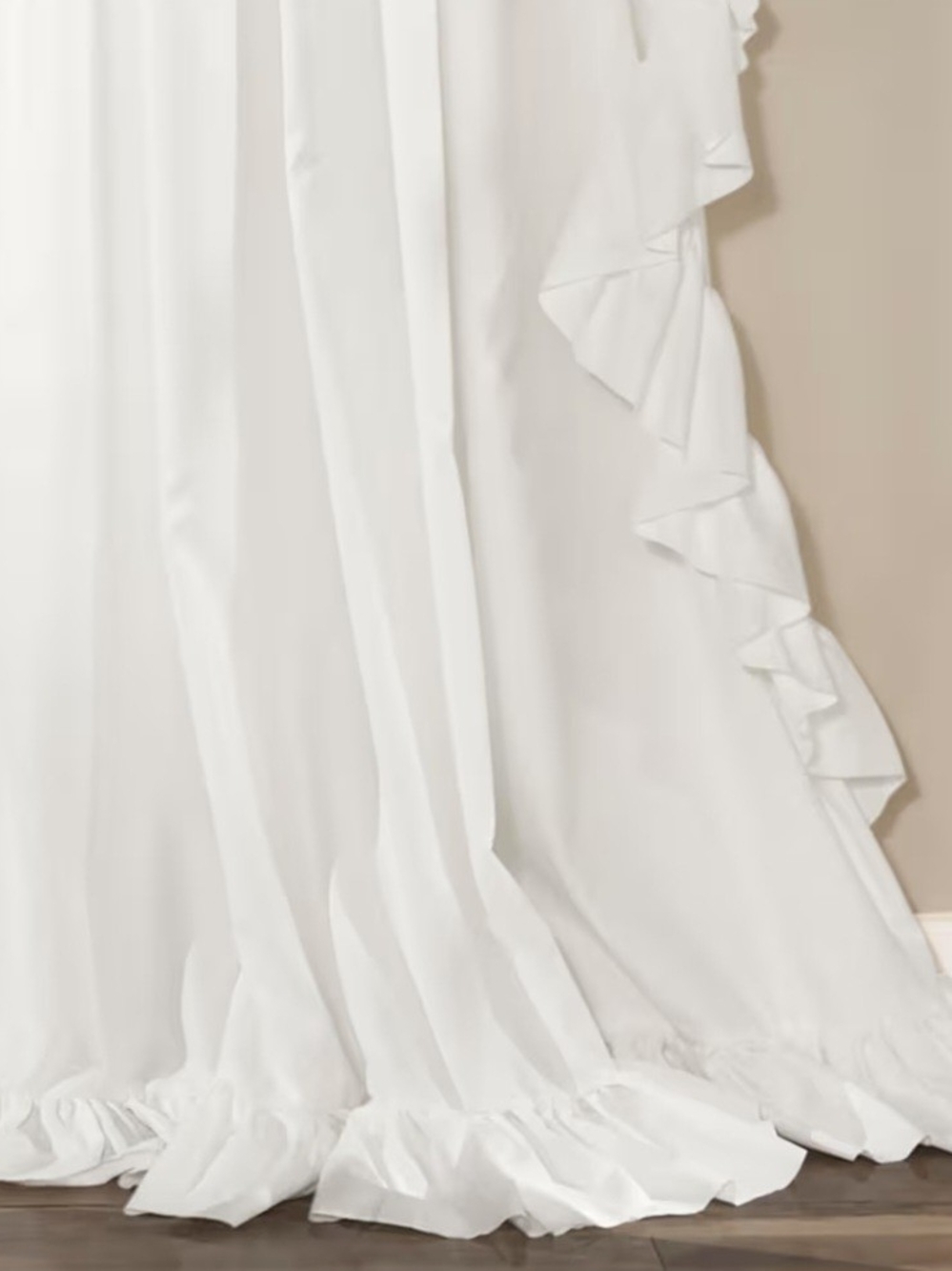 Lush Decor Reyna Ruffle Window Curtain Set, Pair, 54" W x 84" L - 3 Pairs avail. - Picture 6 of 7